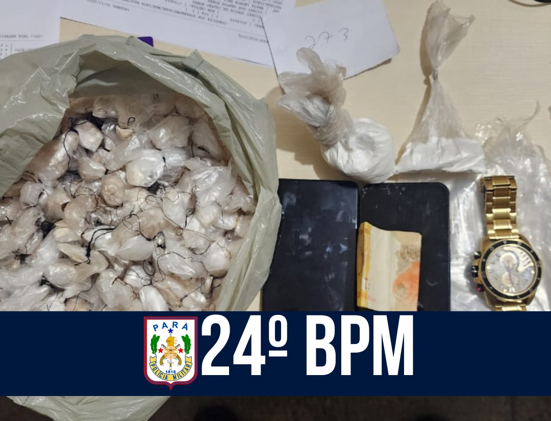 24º BPM prende dupla por tráfico de drogas no bairro do Parque Verde