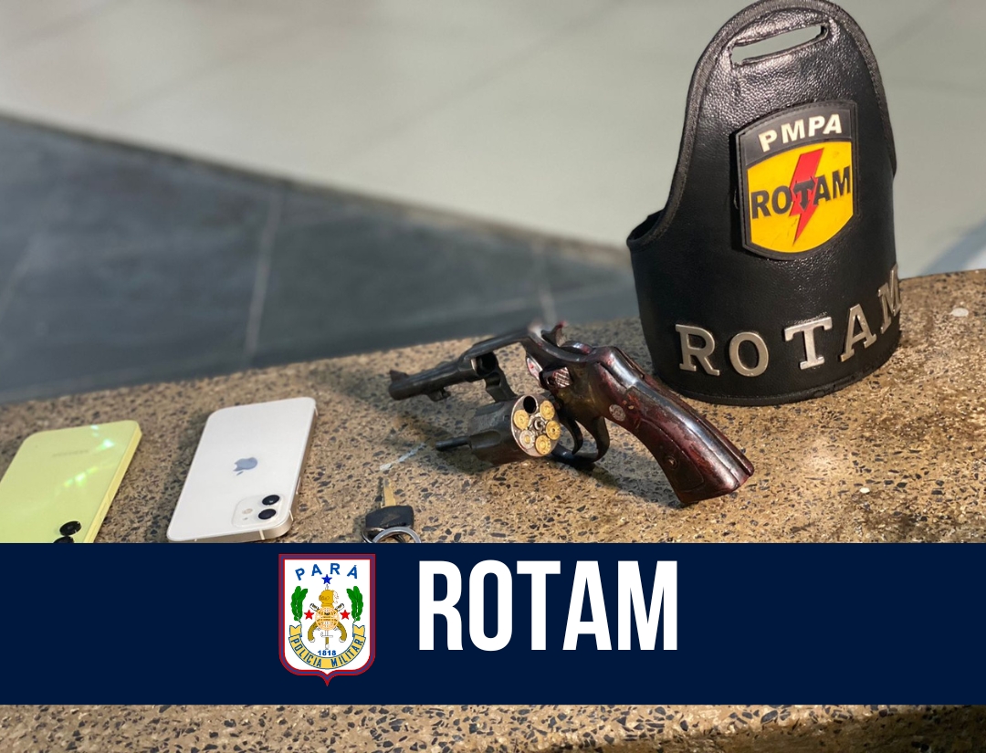 Em Ananindeua, ação da Rotam apreende arma de fogo