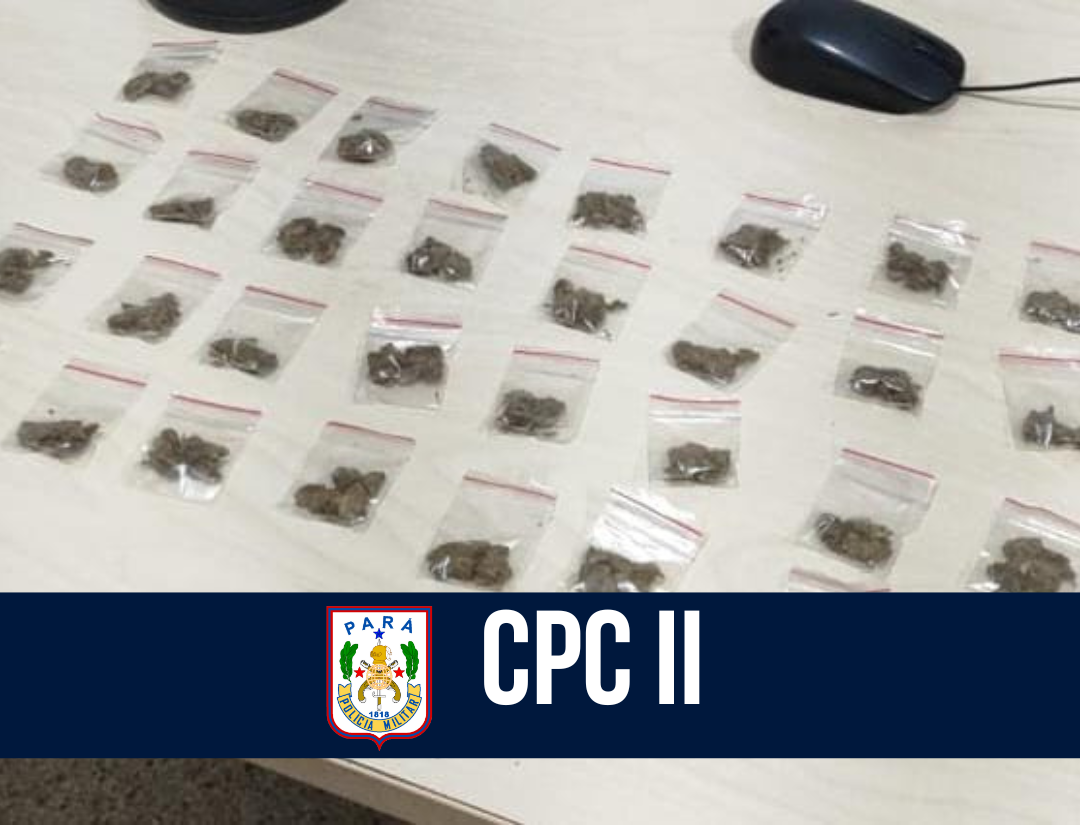 Motopatrulhamento do CPC II prende homens por tráfico de drogas em Icoaraci