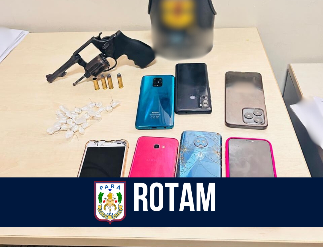 ROTAM apreende entorpecentes e arma de fogo na Pratinha.