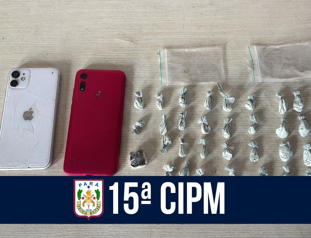 Augusto Corrêa: 15ª CIPM prende dupla por tráfico de drogas