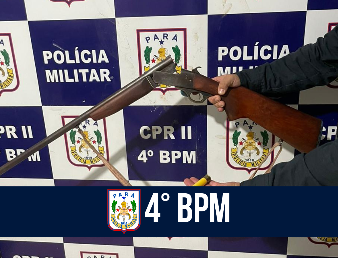 CPR II: 4° BPM prende homem por porte ilegal de arma de fogo em Marabá