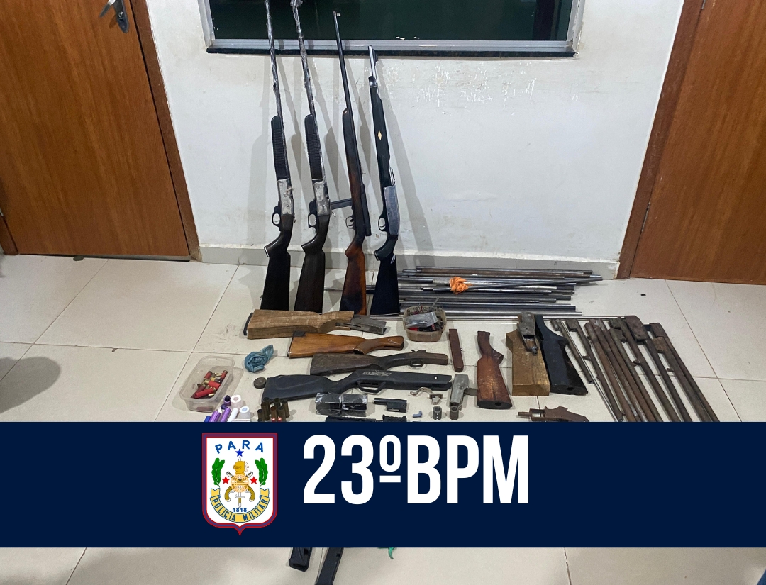 23° BPM apreende armas e munições em Parauapebas