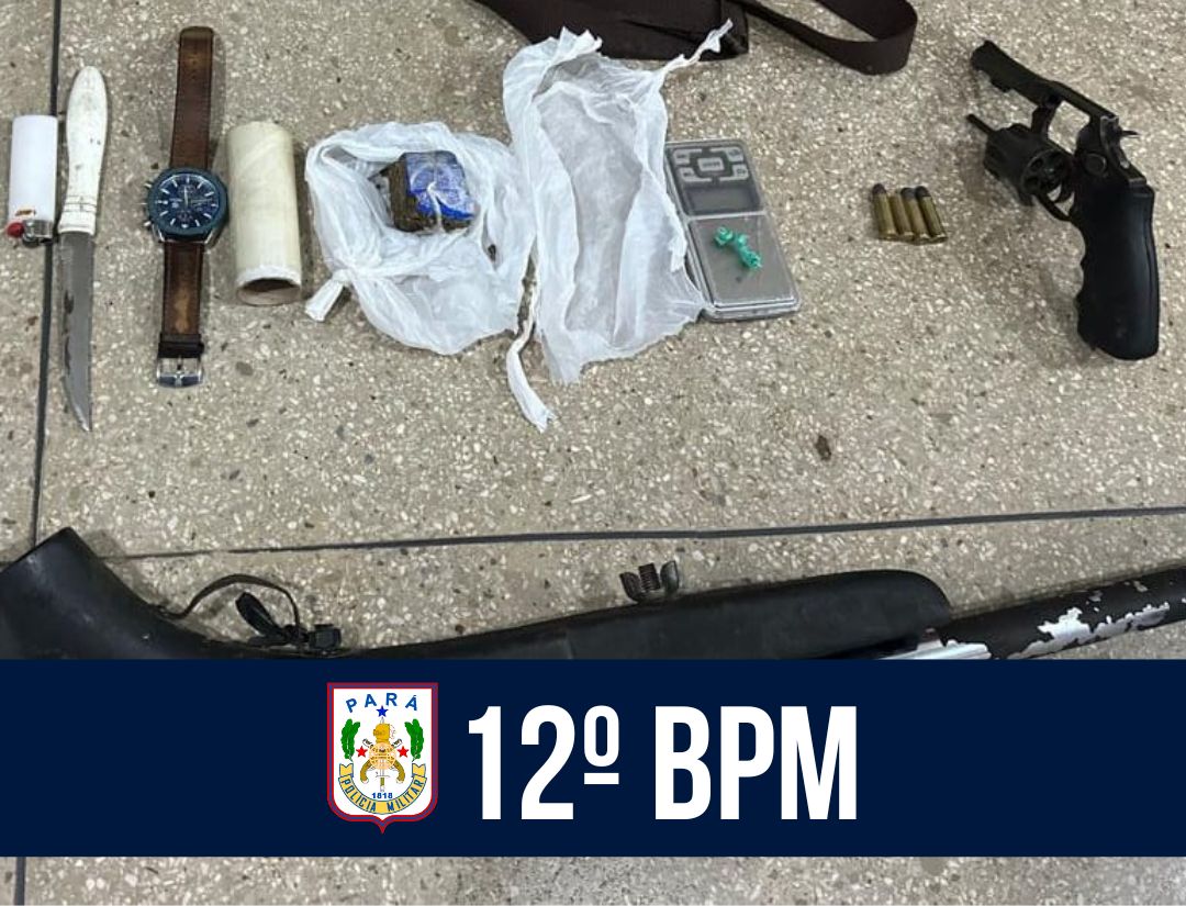 “Operação Madrugada da Paz”: 12° BPM apreende drogas, armas de fogo e munições em Bujaru 