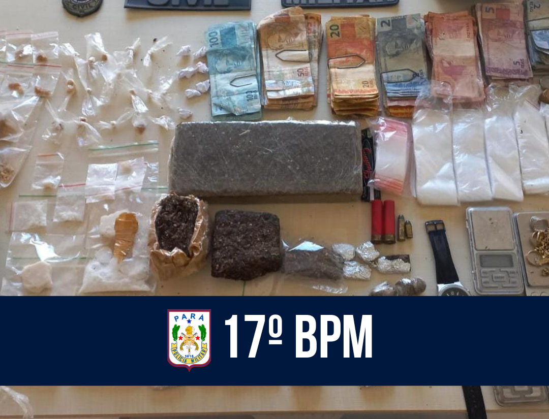 17º BPM apreende munições e mais de 2kg de drogas em Bannach