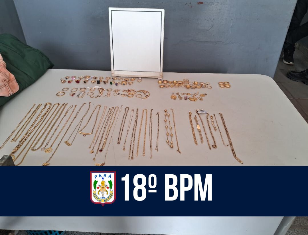 18º BPM recupera joias furtadas em Monte Alegre