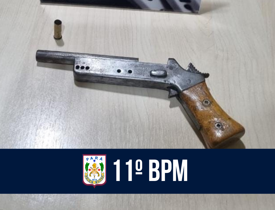 11º BPM apreende arma de fogo e prende suspeito de homicídio em Capanema