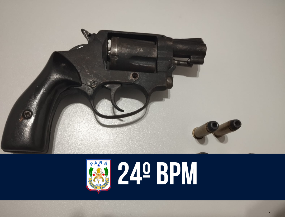 24° BPM prende dupla e apreende arma de fogo no bairro do Tapanã