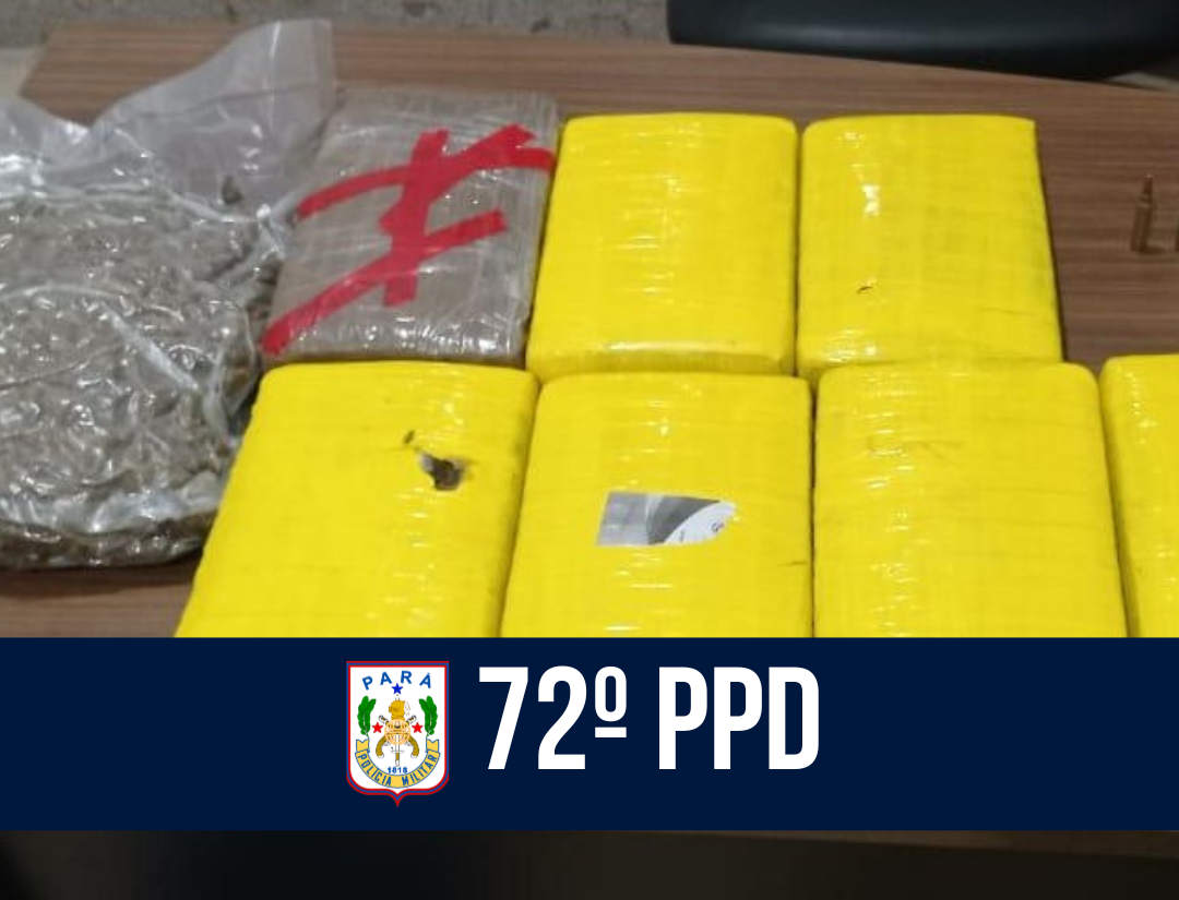 72° PPD apreende 8 kg de drogas em ônibus no município de Jacareacanga