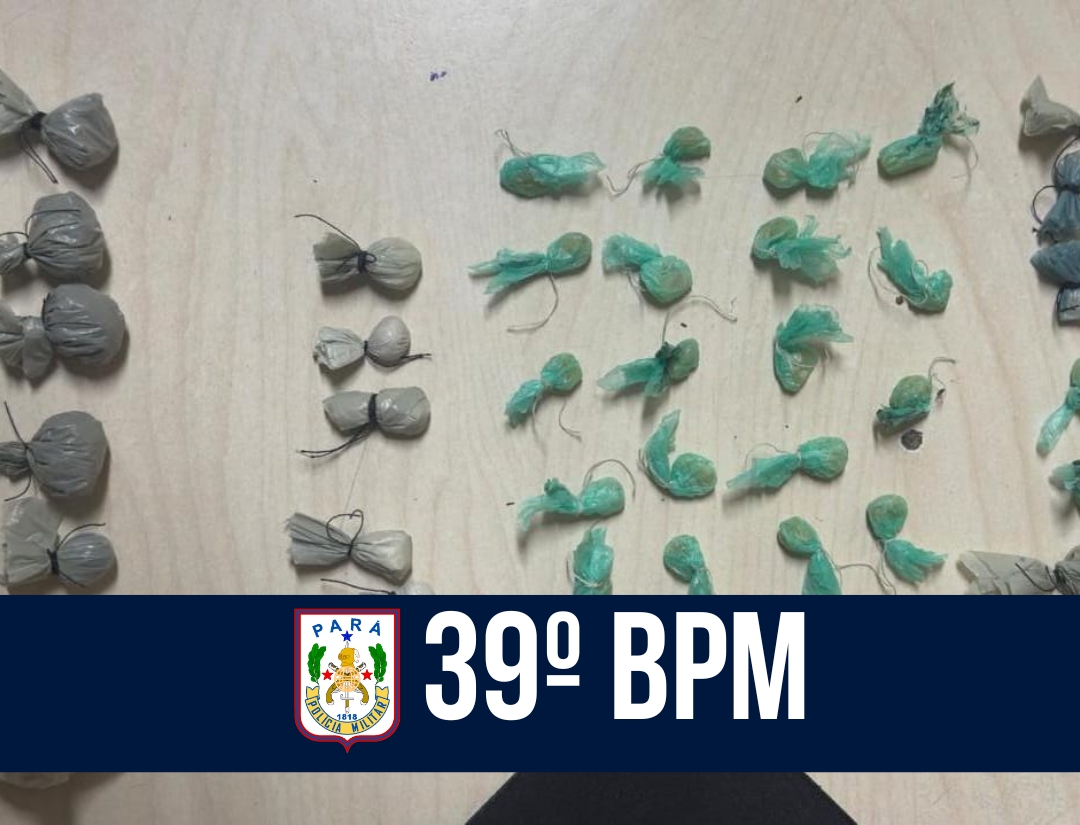 Com apoio da comunidade, 39º BPM prende suspeitos de tráfico de drogas