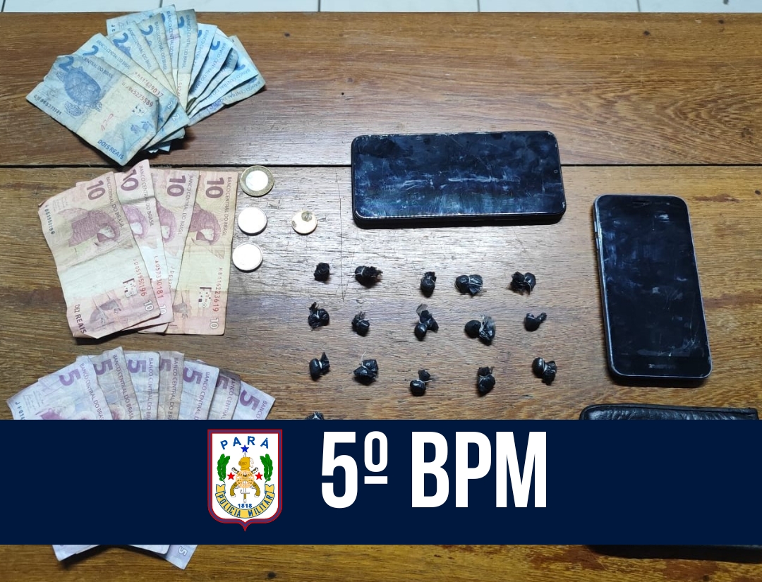 5° BPM em ação: apreende drogas e cumpre mandado de prisão