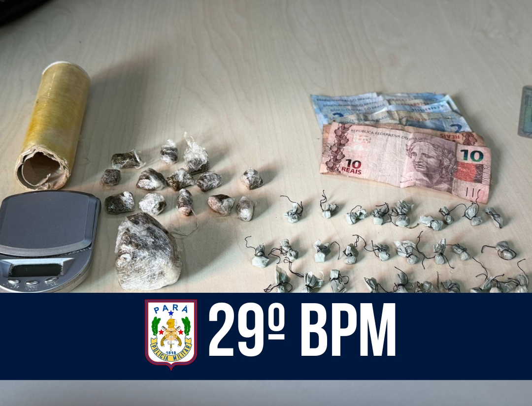 29° BPM prende dupla por tráfico de drogas no Paar