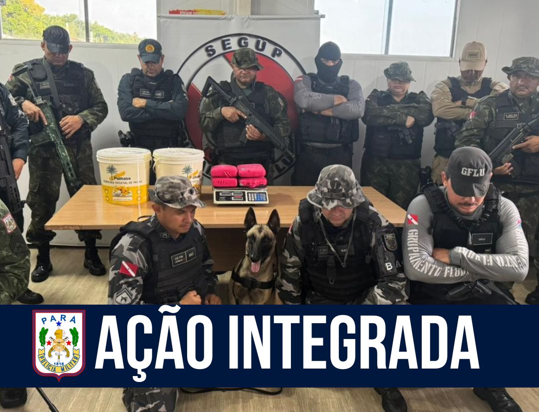 Cão farejador da PM auxilia a apreensão de entorpecentes nos rios do Pará 