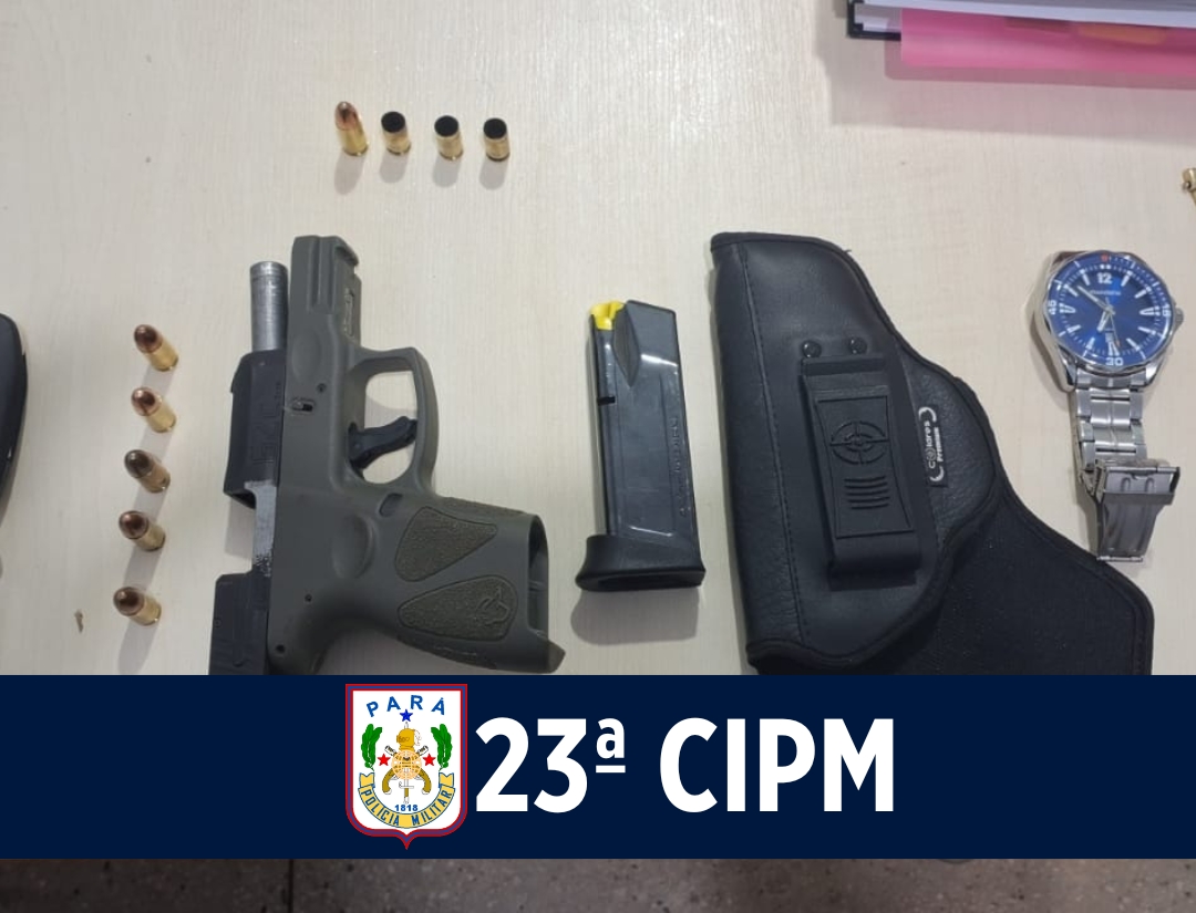 23ª CIPM prende três suspeitos e apreende duas armas de fogo