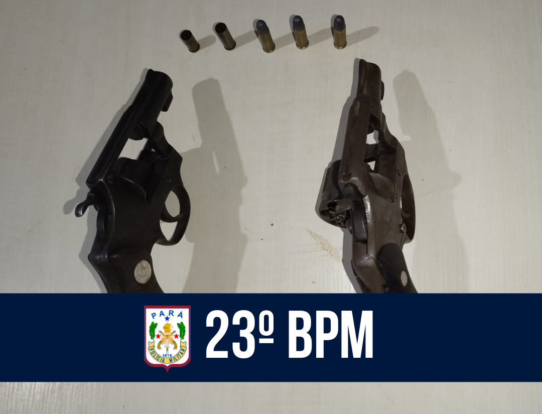 23º BPM apreende duas armas de fogo em Canaã dos Carajás 