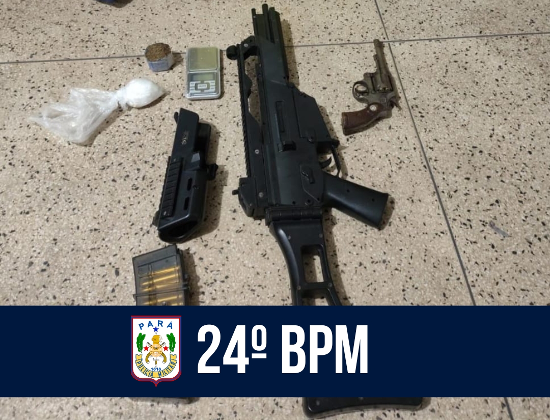 24º BPM apreende armas e entorpecentes durante operação no bairro Tapanã