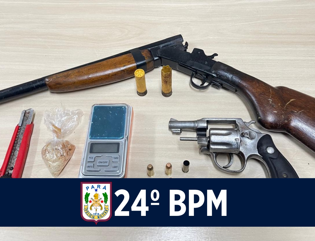 24º BPM evita homicídio e apreende armas de fogo em Belém