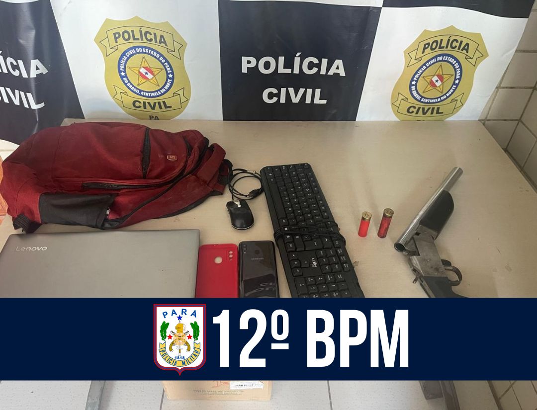 Em Santo Antônio do Tauá, 12º BPM apreende arma de fogo e recupera objetos roubados