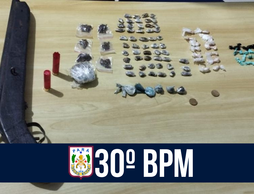 CPRM em ação: 30º BPM apreende drogas e arma de fogo em Ananindeua