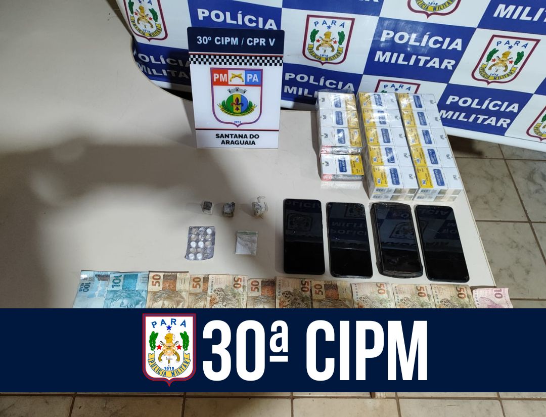 30ª CIPM prende homem suspeito de tráfico de drogas em Santana do Araguaia 