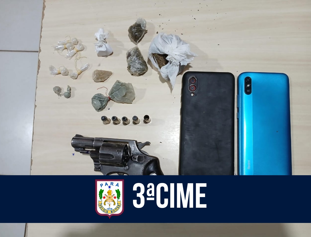 Em Mãe do Rio, ação da PM apreende arma, drogas e munições