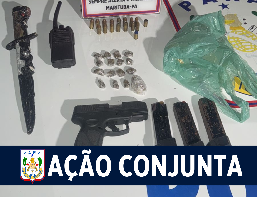 Operação conjunta: 21° Bpm e Graesp apreendem arma de fogo em Marituba