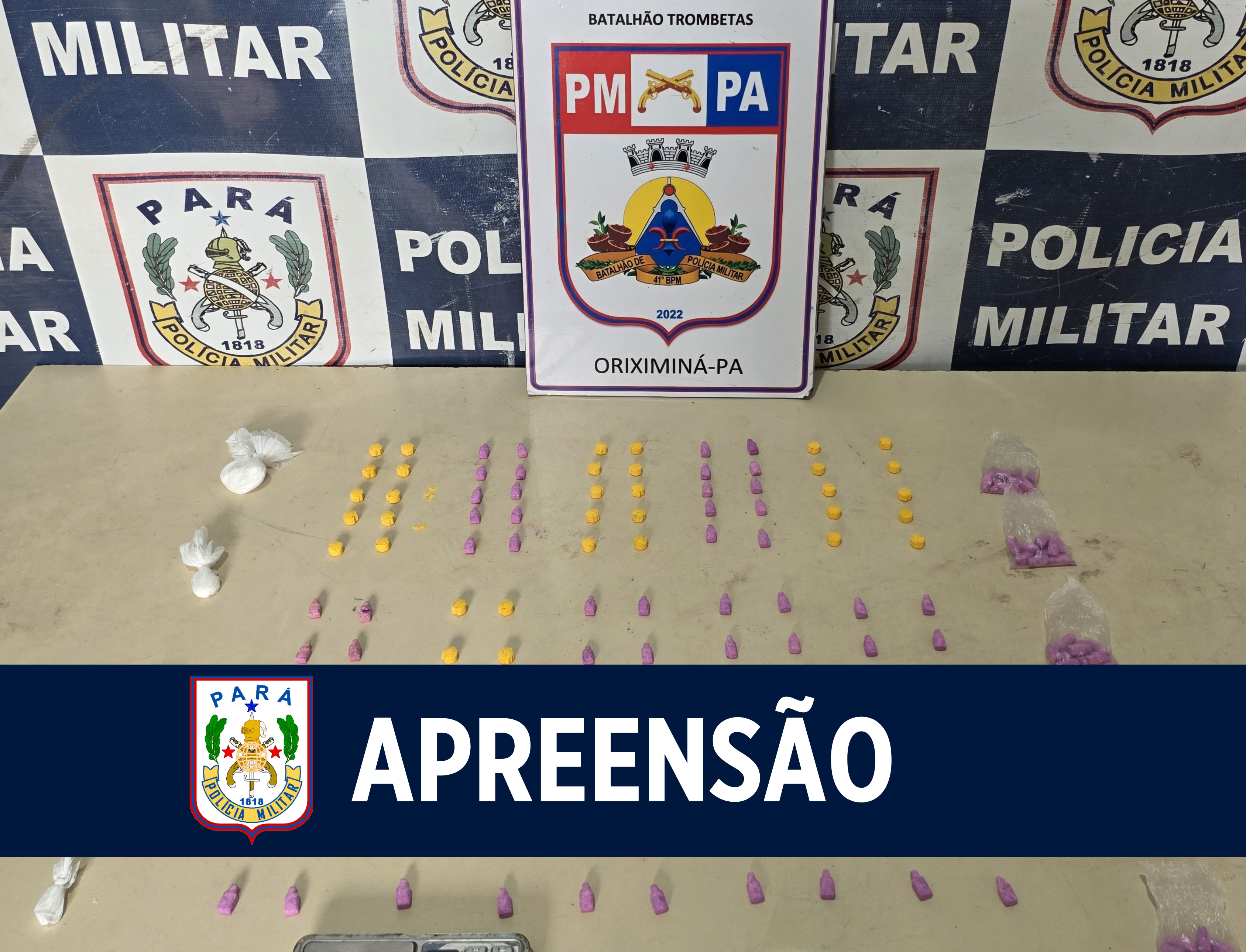Ação da PM apreende drogas e cumpre mandado de prisão em Oriximiná 