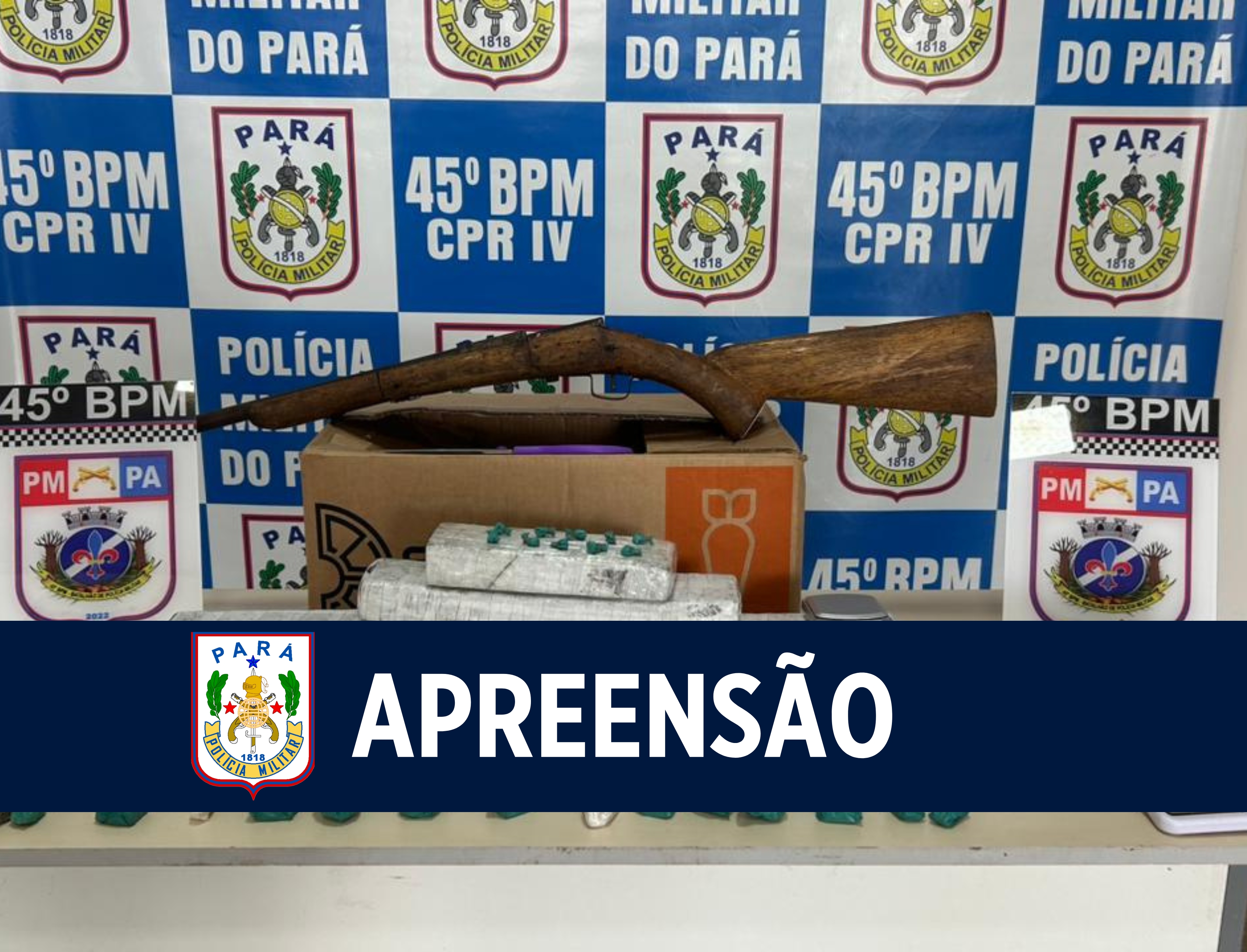Ação da PM em Tailândia apreende drogas e uma arma de fogo
