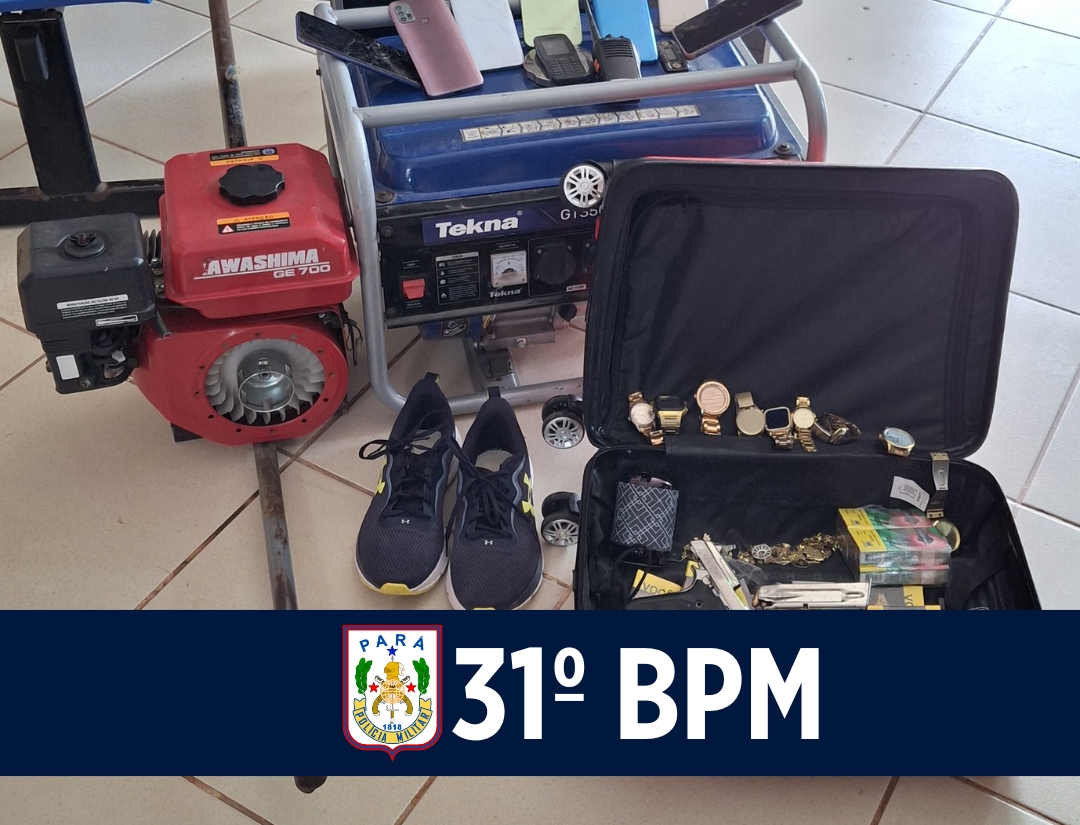 Em Igarapé-Miri, equipe do 31º apreende armas de fogo e outros materiais