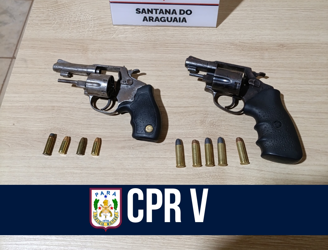 CPR V realiza prisões e apreende CINCO armas de fogo em um fim de semana