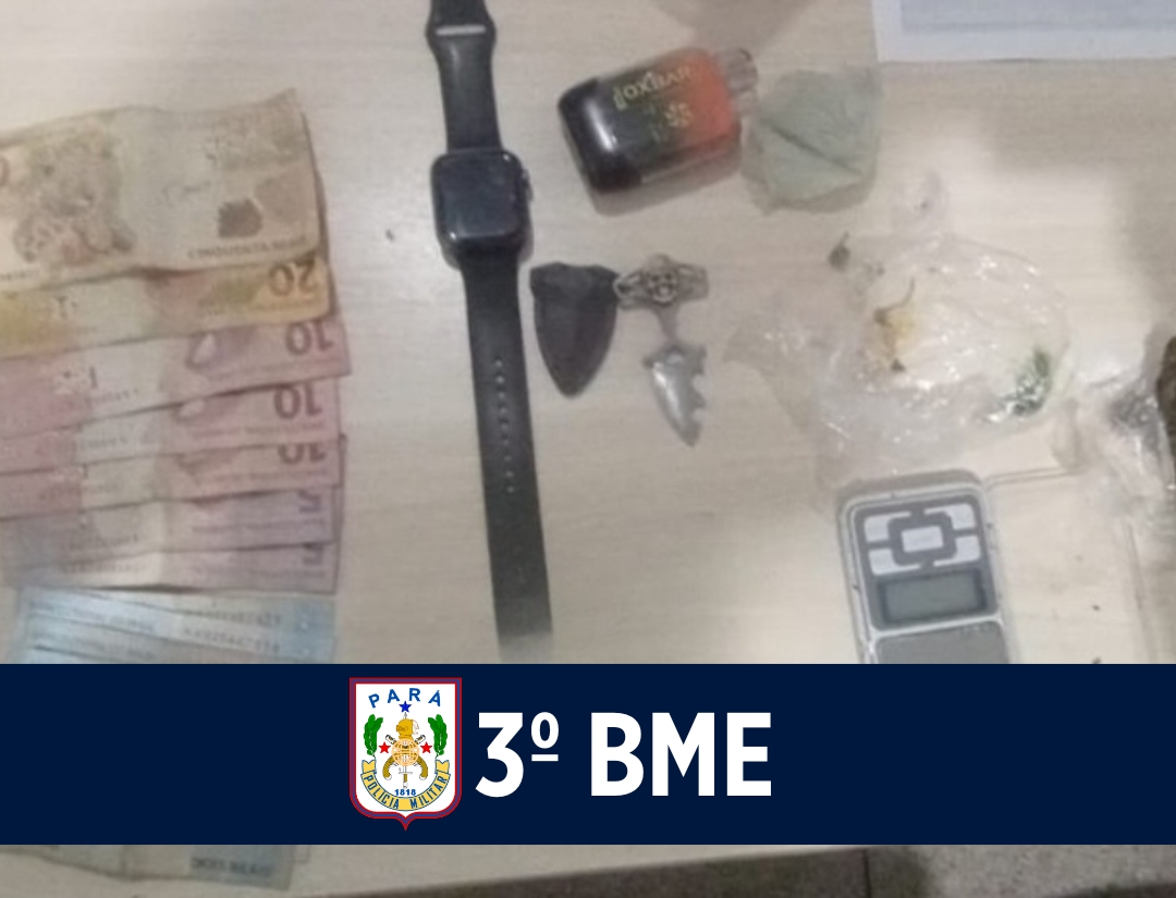 Equipe do 3º BME prende homem por tráfico de entorpecentes em São Miguel do Guamá