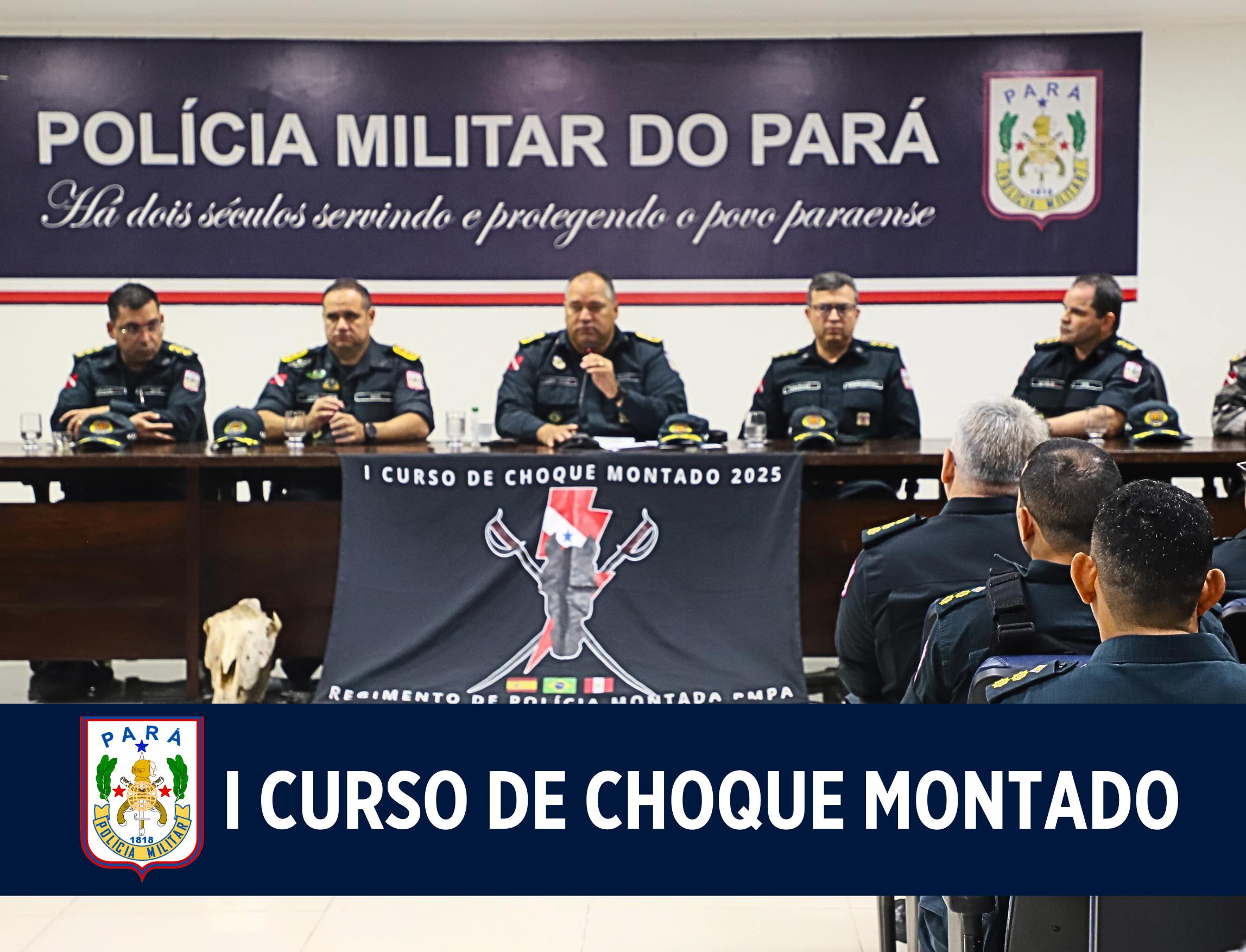 Polícia Militar realiza cerimônia de encerramento do I Curso de Choque Montado do Pará