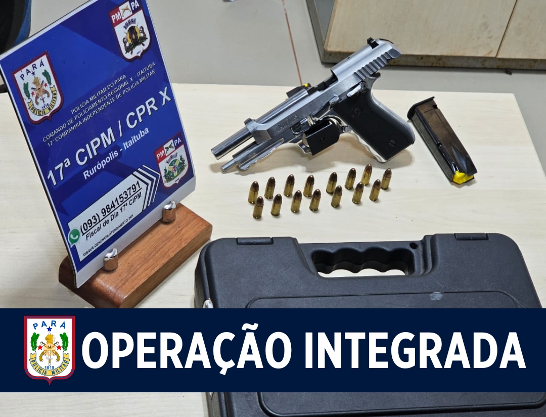 Operação integrada culmina em prisão e apreensão de arma de fogo em Rurópolis