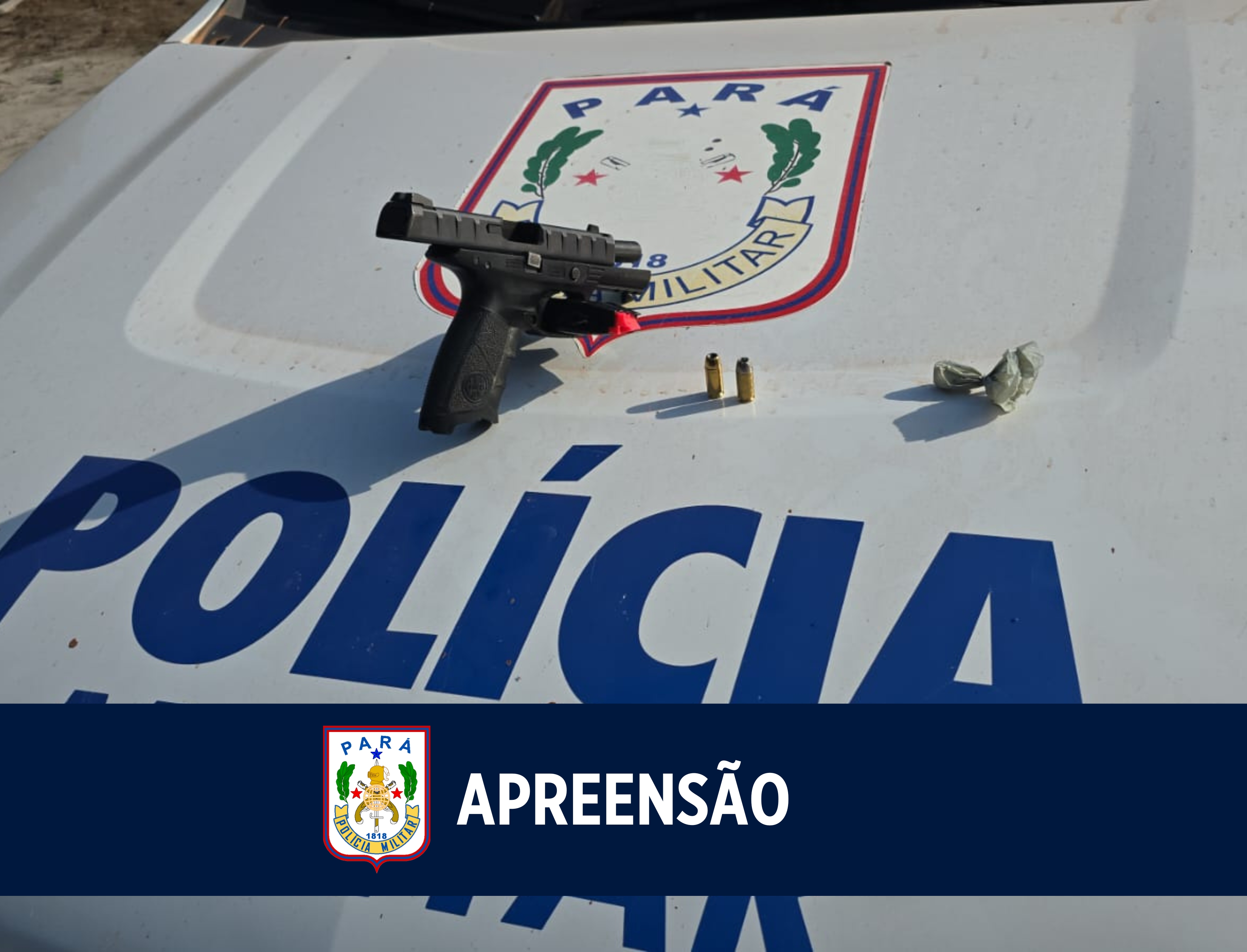 Em Castanhal, 5° BPM apreende duas armas de fogo e um colete balístico