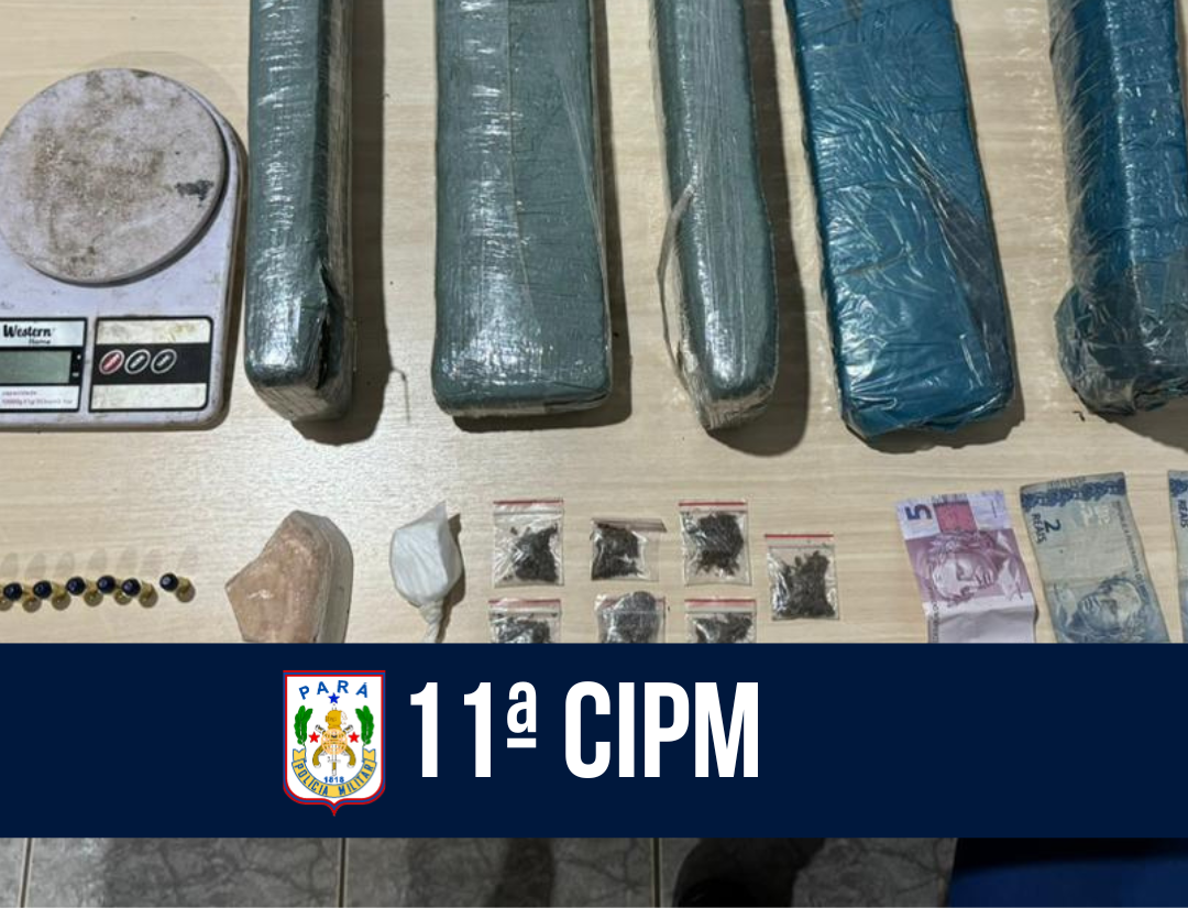 11ª CIPM apreende mais de 5k de drogas e munições em Rondon do Pará