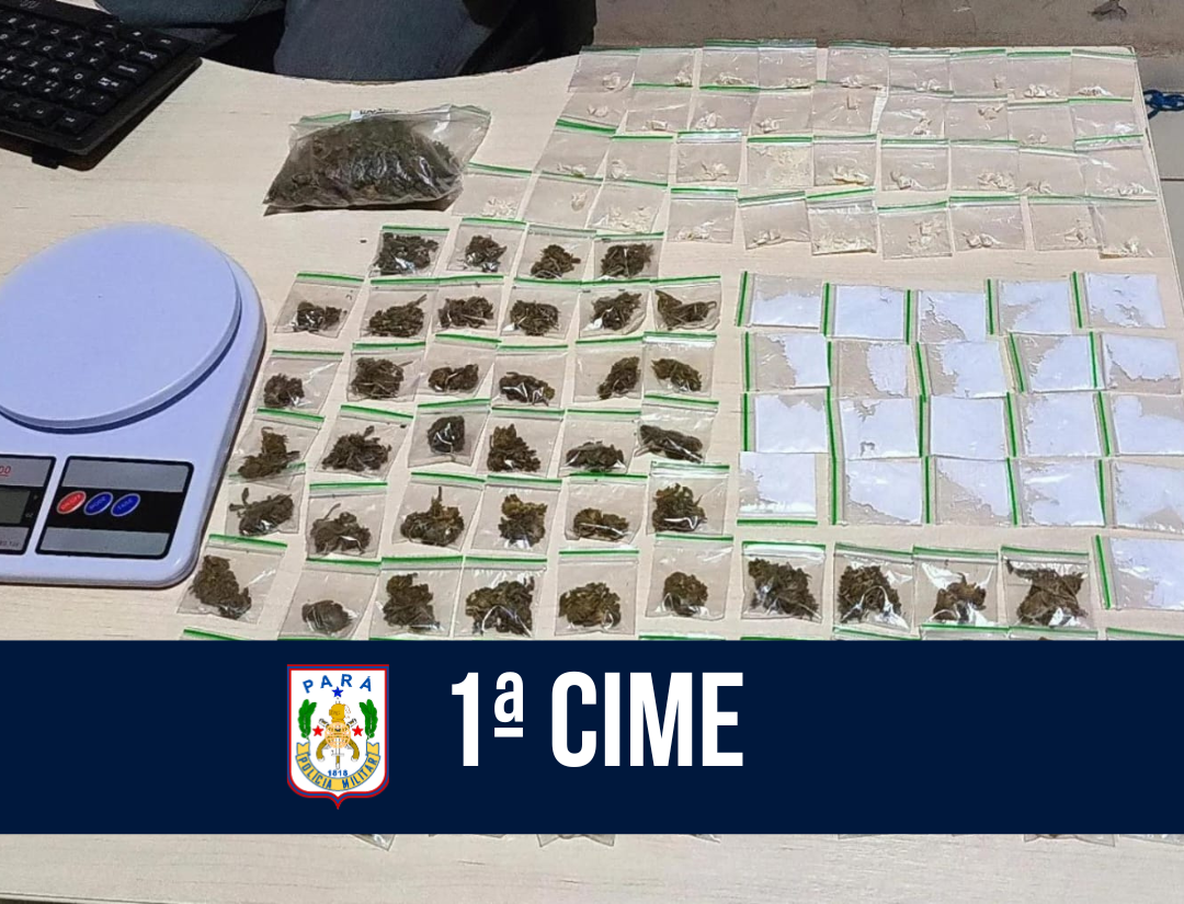 1ª CIME apreende 66 porções de drogas em Itaituba