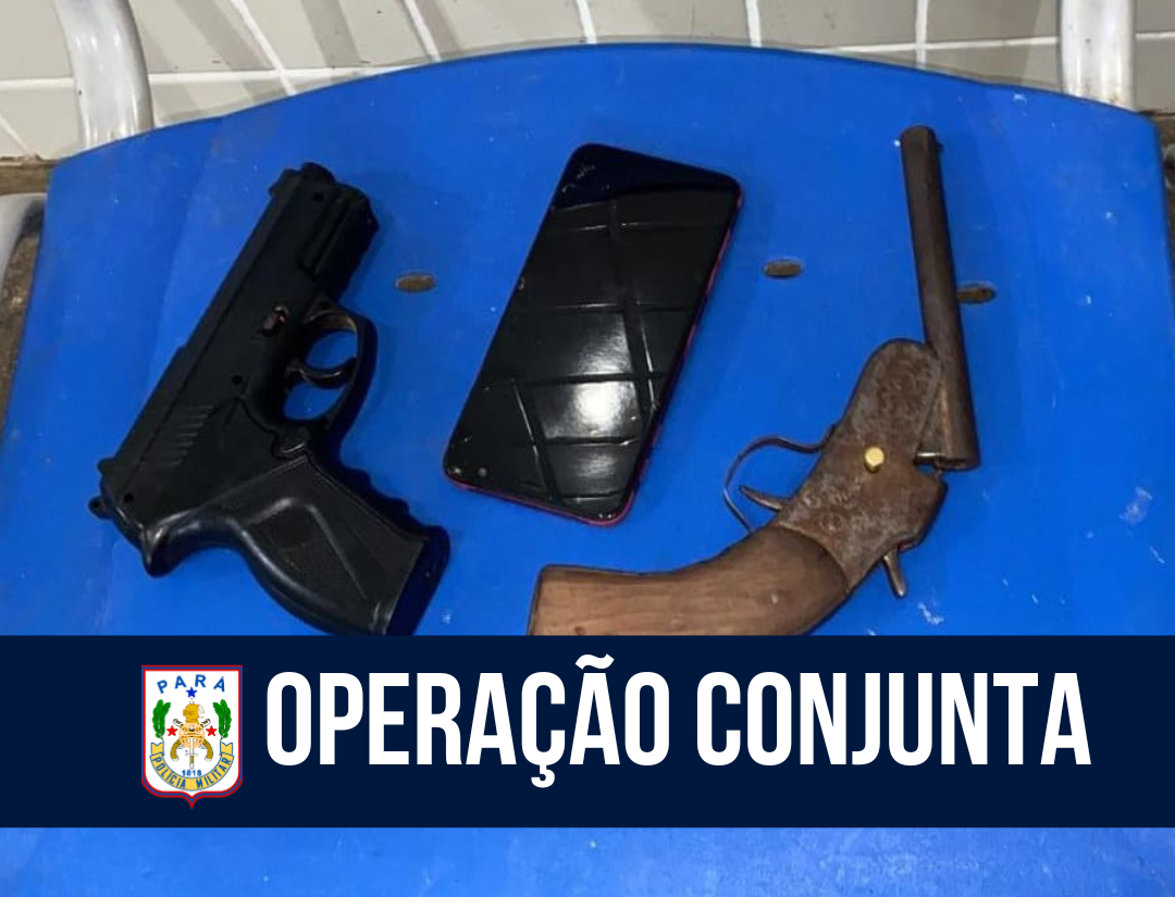 Operação conjunta resulta na prisão de dupla com arma de fogo e recupera moto roubada em Santarém