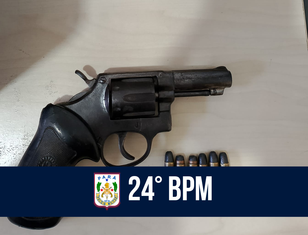 24º BPM prende homem por porte ilegal de arma de fogo em Belém