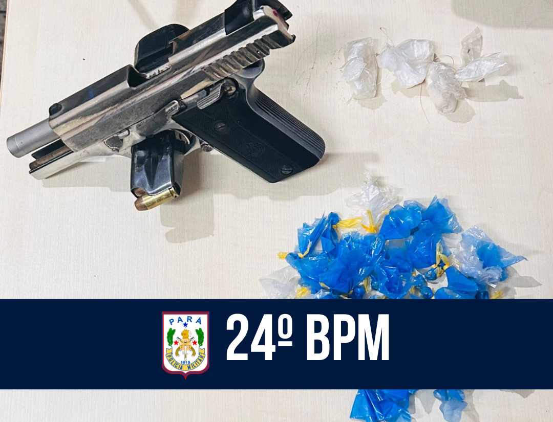 24º BPM apreende drogas e arma de fogo em Belém