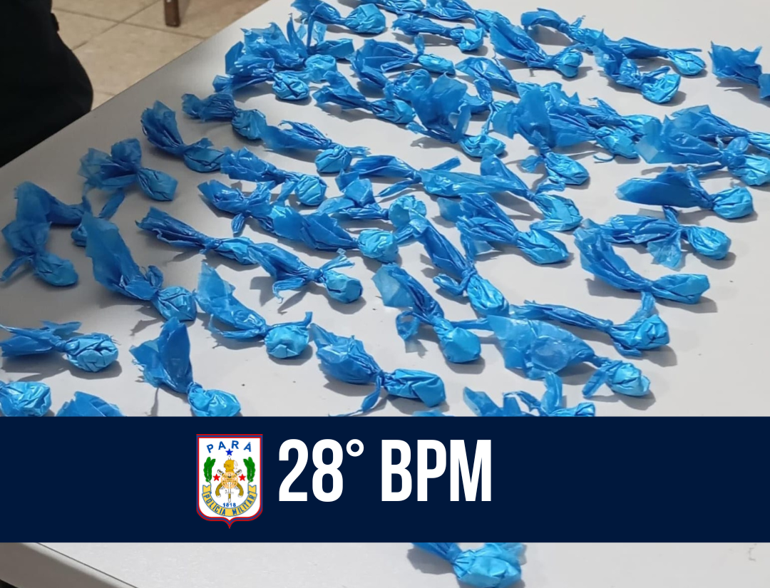 28º BPM apreende mais de 50 petecas de drogas no bairro Condor