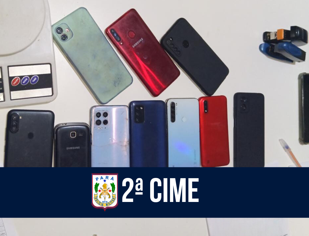 Em Redenção, 2ª CIME prende dois homens e apreende 9 celulares roubados
