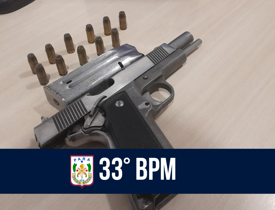 33º BPM apreende arma de fogo em Bragança
