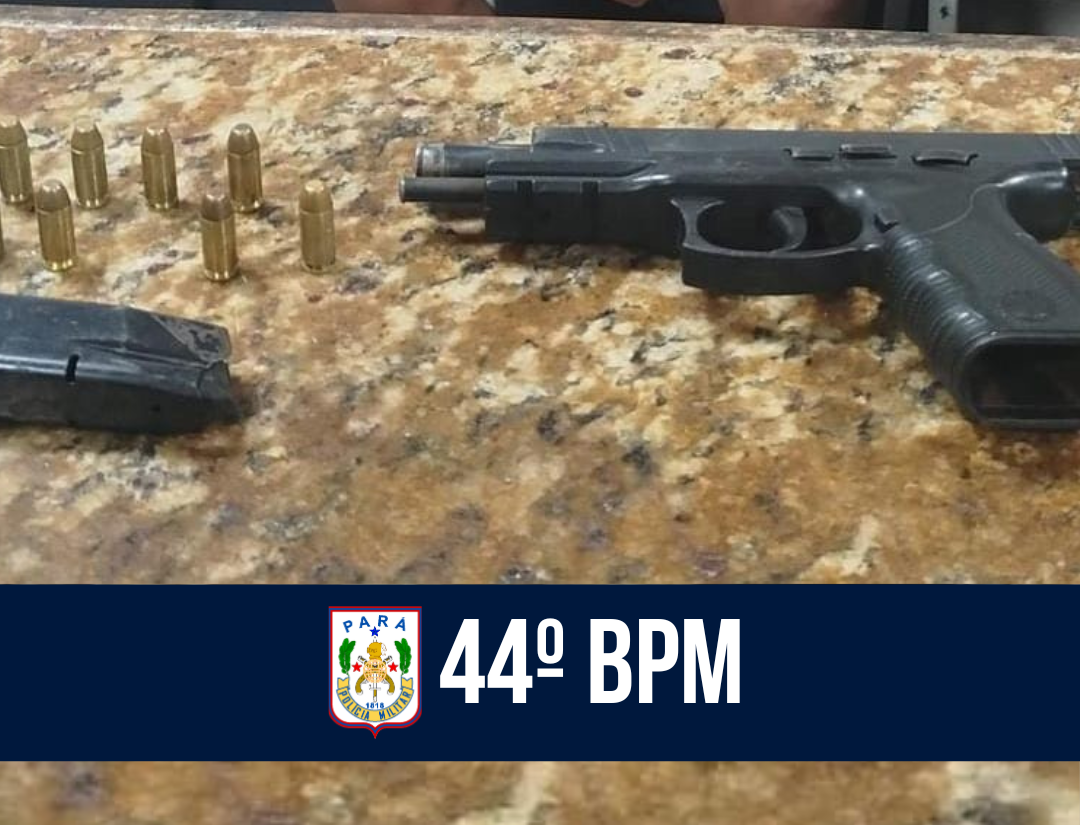 44º BPM prende homem com arma de fogo e 15 munições em Salinópolis