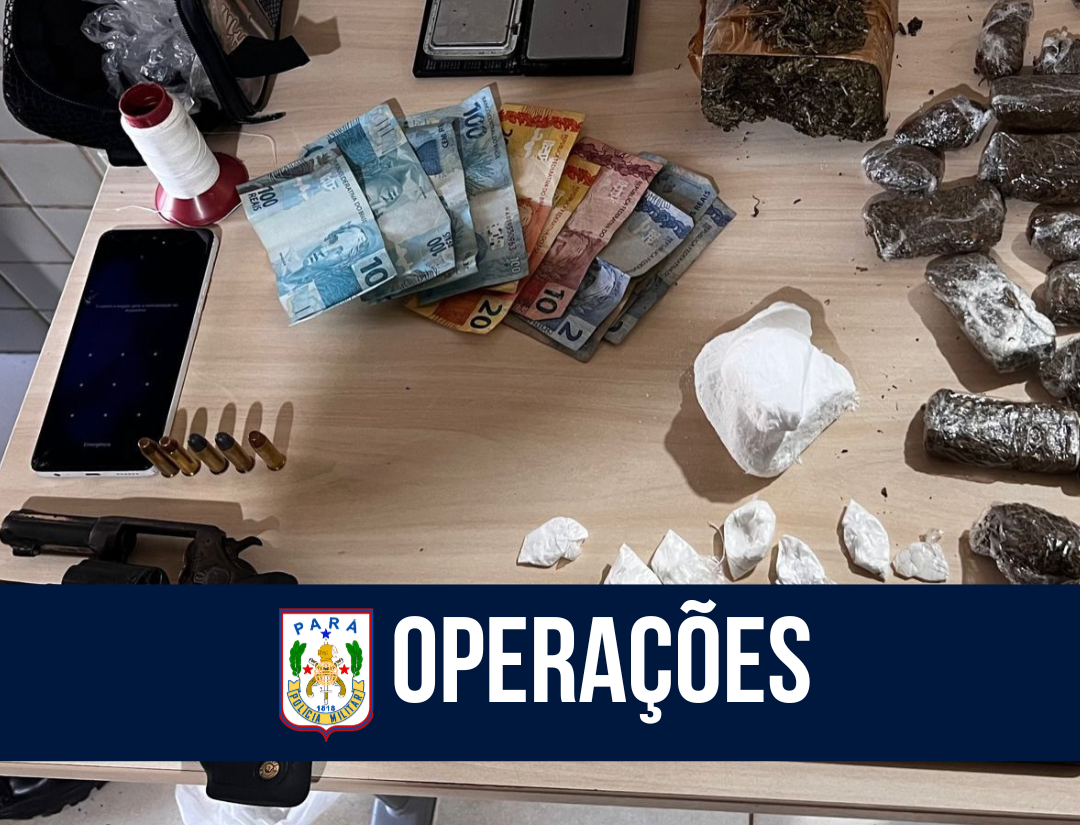 Em Marabá, Operações da PM resultam na apreensão de armas, drogas e munições