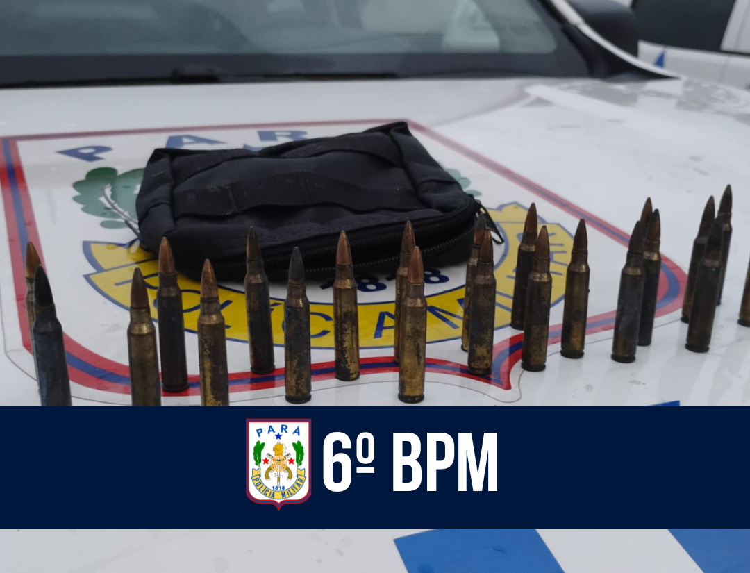 6°BPM Apreende munições de fuzil no bairro Icuí-Guajará   