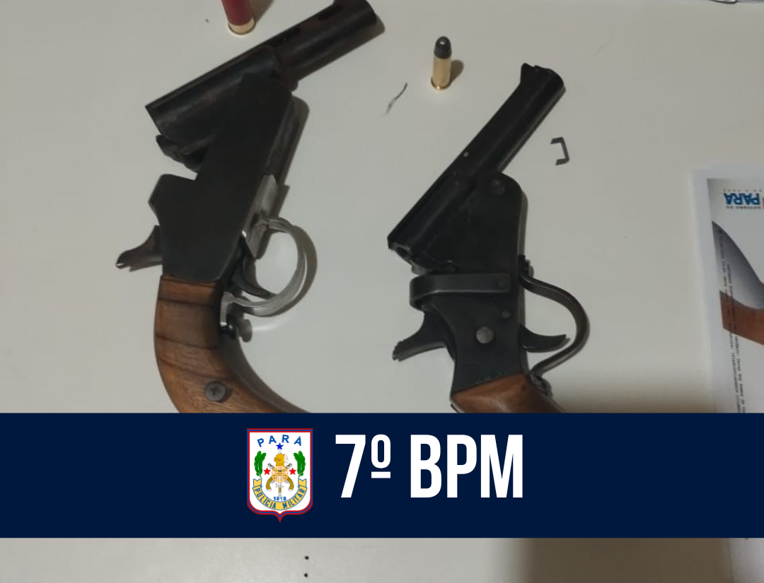 7º BPM prende duas pessoas por porte ilegal de arma de fogo em Redenção