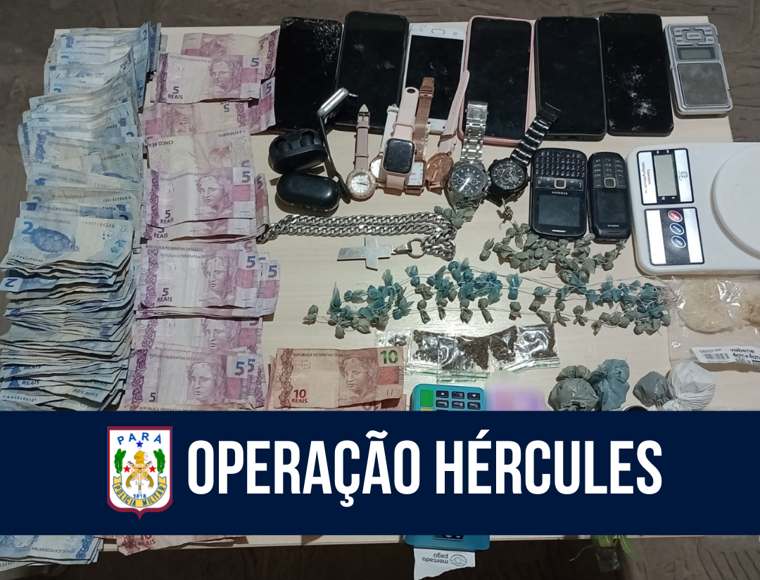 Operação da PM prende mulher e homem por tráfico de drogas em Marabá