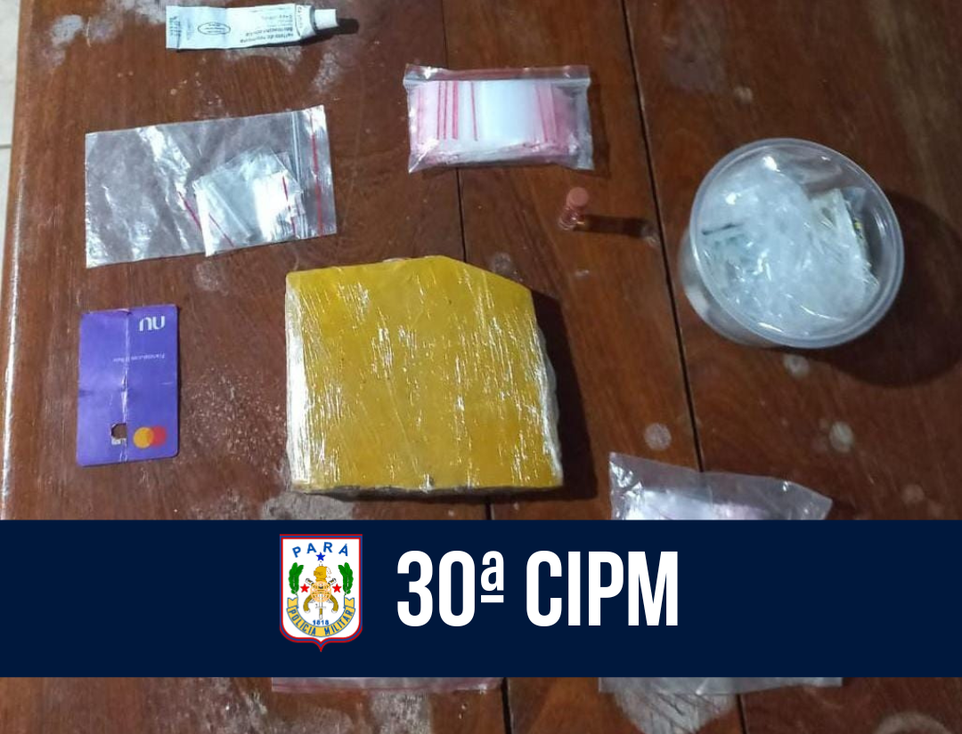 30ª CIPM prende dupla por tráfico de drogas e recupera item roubado em Santana do Araguaia