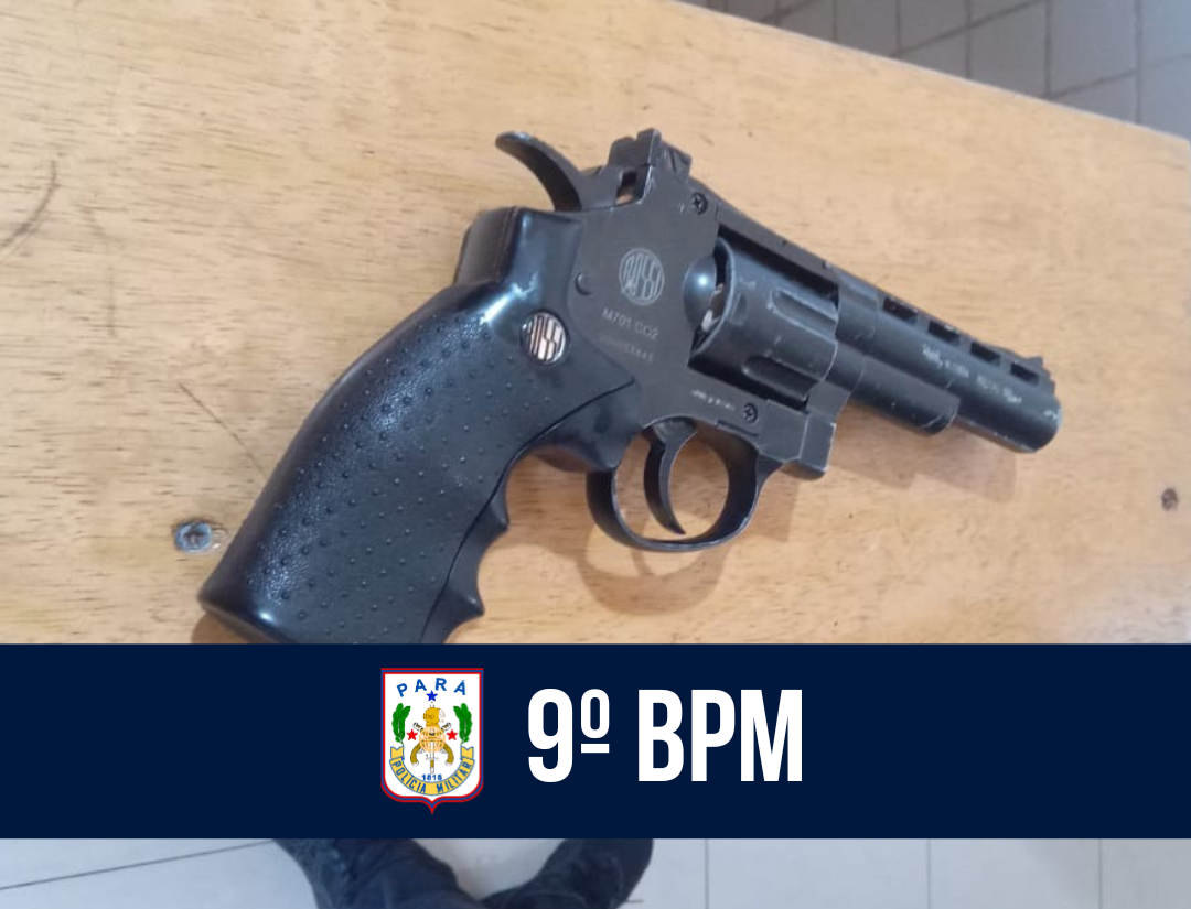9º BPM apreende arma de fogo e prende suspeito em Breves