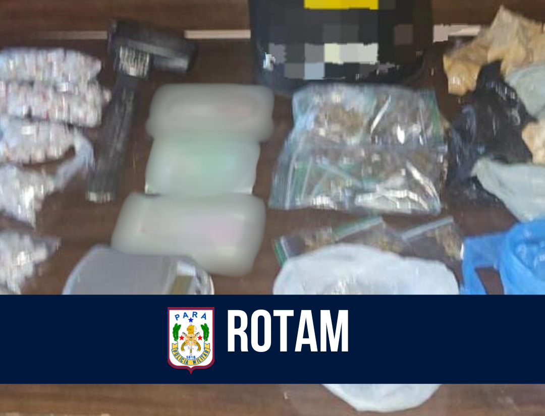 Ação da ROTAM resulta na prisão de dupla e apreensão de drogas